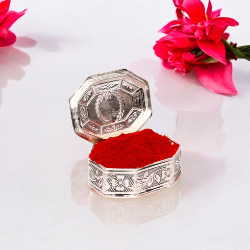 German Silver Kumkum Box