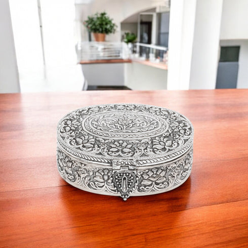 German Silver Oval Multi-Utility Box