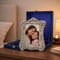 German Silver Rose Photo Frame With Velvet Box