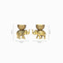 German Silver—Set of 2 Bowls with Elephant Base—Golden