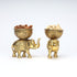 German Silver—Set of 2 Bowls with Elephant Base—Golden