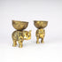 German Silver—Set of 2 Bowls with Elephant Base—Golden