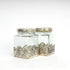 German Silver—Set of 4 Glass Jars