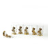 German Silver—Set of 6 Glasses with Decorative Tray—Golden