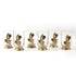 German Silver—Set of 6 Glasses with Decorative Tray—Golden