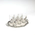 German Silver—Set of 6 Glasses with Tray—Silver