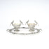 German Silver Set or 2 Parrot Bowls Set and Decorative Tray—Silver