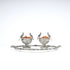 German Silver Set or 2 Parrot Bowls Set and Decorative Tray—Silver