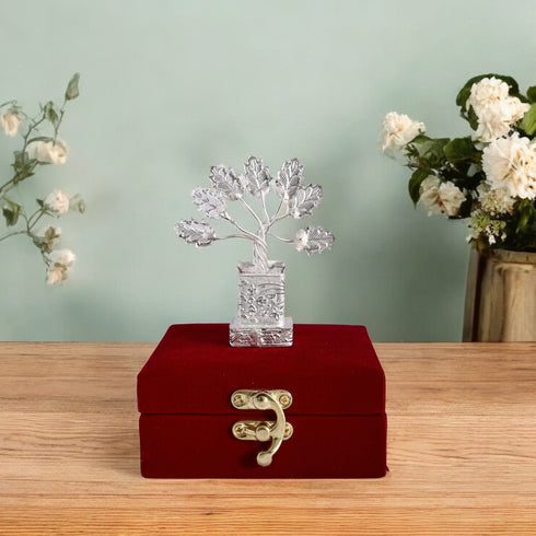 German Silver Tulsi Tree - Luxury Spiritual Gift Box Set