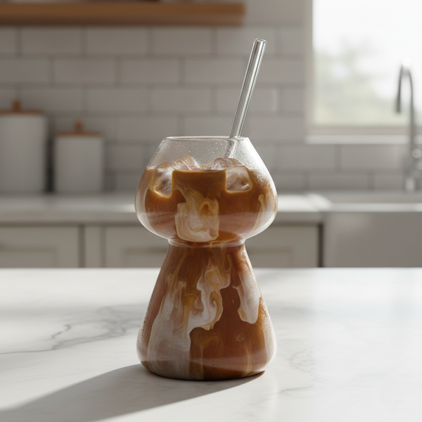 Glass Tumbler with Reusable Straw