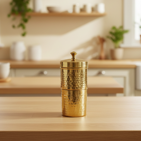 Gloss finish Brass coffee filter (Large)