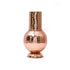 Glossy Hammered Copper Bedside bottle with Copper Glass cap (Surahi Water bottle) (1.25 litre)