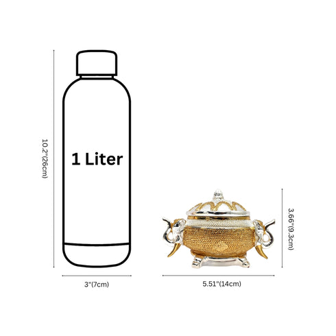 Gold-plated Elephant head Designer Multi-purpose Jar