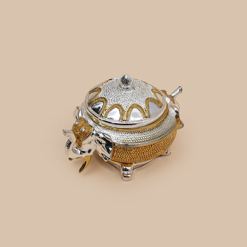 Gold-plated Elephant head Designer Multi-purpose Jar