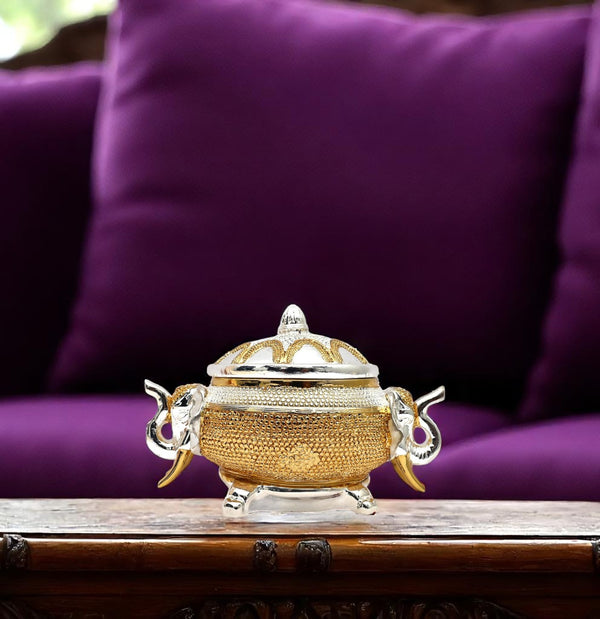 Gold-plated Elephant head Designer Multi-purpose Jar