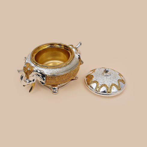 Gold-plated Elephant head Designer Multi-purpose Jar