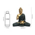 Gold Matte Finish Lord Buddha Statue in Dark Grey Drapery