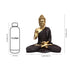 Gold Matte finish Blessing buddha in Charcoal Brown drapery