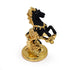 Gold Plated Black Matte Knight Horse Showpiece