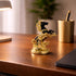 Gold Plated Black Matte Knight Horse Showpiece