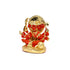Gold Plated Panch Mukhi Hanuman Idol (Orange)