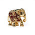 Gold plated Elephant showpiece - Red and Green Meenakari work (Gajalaxmi)