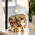 Gold plated Elephant showpiece - Red and Green Meenakari work (Gajalaxmi)