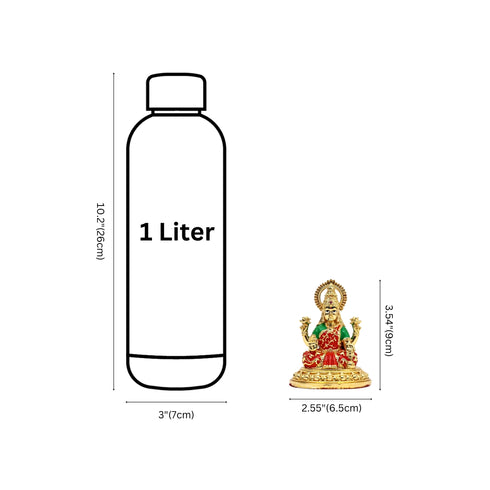 Gold plated Goddess Laxmi Idol