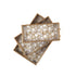 Golden Floral Serving Wooden Tray of 3