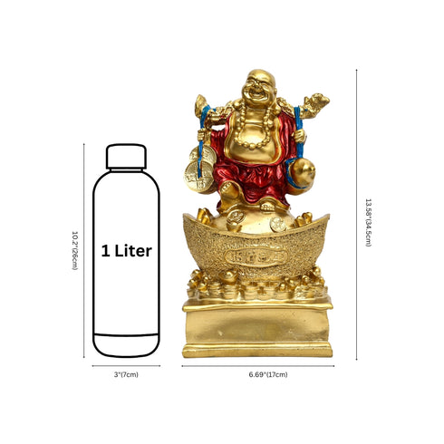 Golden Laughing Money Buddha