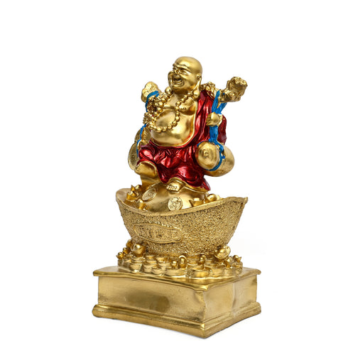 Golden Laughing Money Buddha