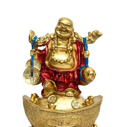 Golden Laughing Money Buddha