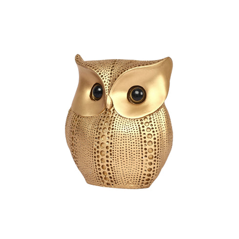 Golden Owl Decorative Statue