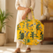 Golden Safari Quilted Duffle Bag - Hand Block Print
