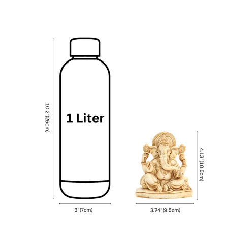 Graceful Cultured Marble Ganesha Statue