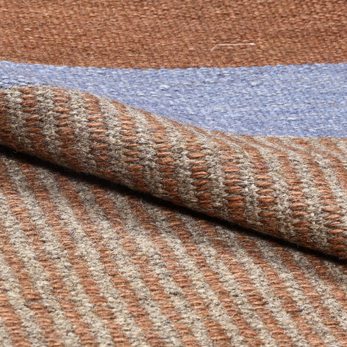 Grey Handwoven Jawaja Durrie - Stripe Pattern