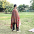 Grey Handwoven Rajasthani Pattu Shawl with Black Border