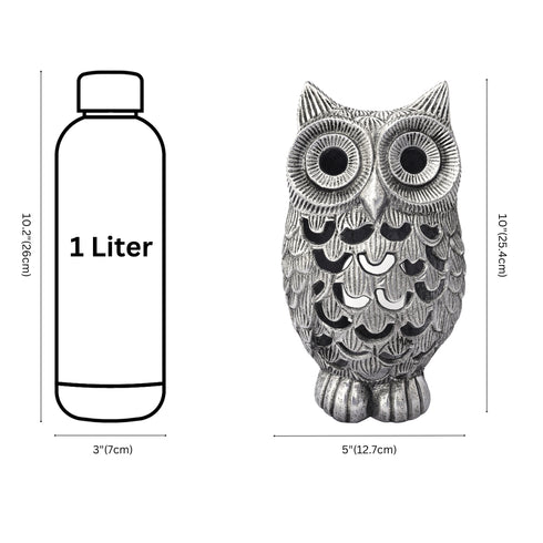 Aluminium Owl Figurine for Home Decor