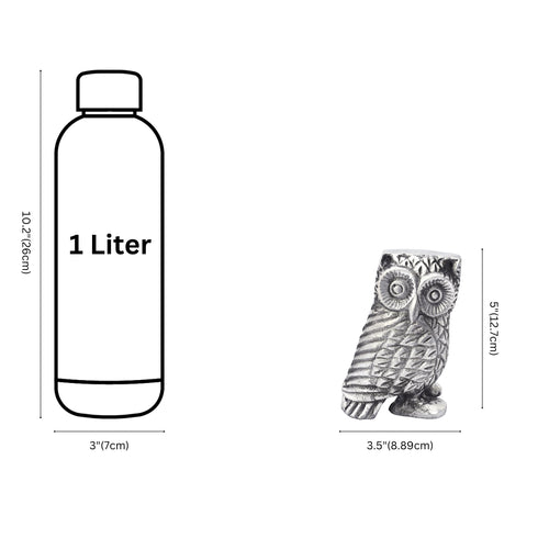 Aluminium Owl Showpiece for Home Decor