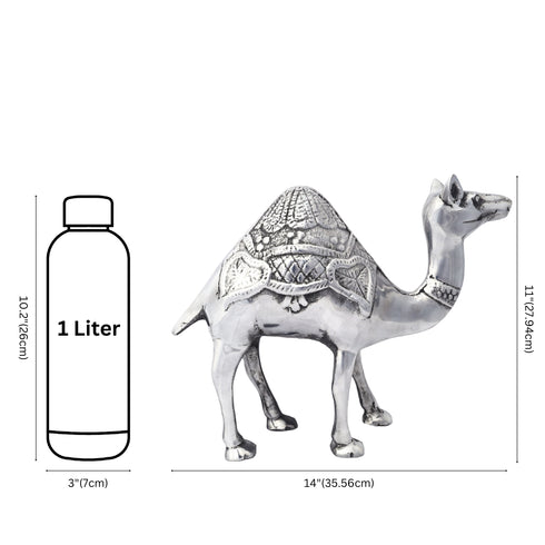 Aluminium Camel Figurine for Home Decor