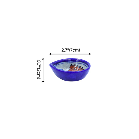 Blue Pottery Diyas-Set of 4