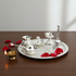 Silver plated Brass Pooja Thali set with Velvet Box (7 piece)