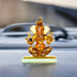 Amber Ganesha Divine Glass Statue