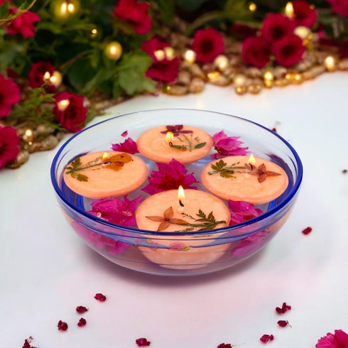 Set of 4 Floating Scented Candles