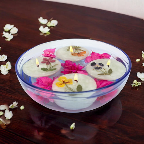 Set of 4 Floating Scented Candles