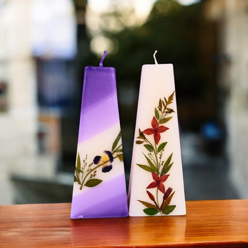 Eco-Friendly Soy Wax Scented Pillar Candles - Set of 2