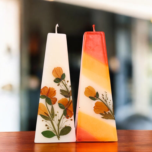 Eco-Friendly Soy Wax Scented Pillar Candles - Set of 2