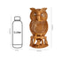 Hand-Carved Wooden Owl Figurine with Family Base