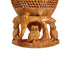 Hand-Carved Wooden Owl Figurine with Family Base