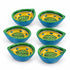 Green & Yellow Blue Pottery Leaf Diya